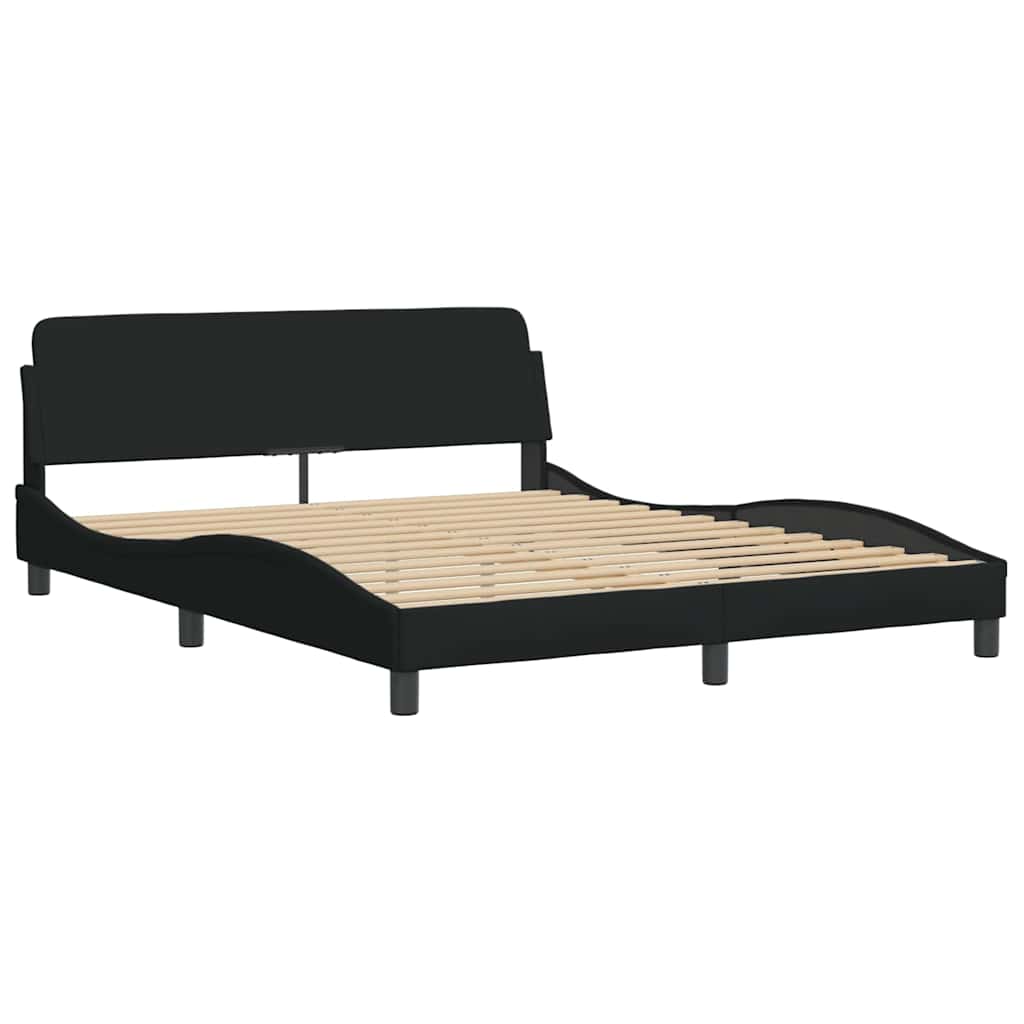 sengeramme uden madras Hanko 160x200 cm stof sort
