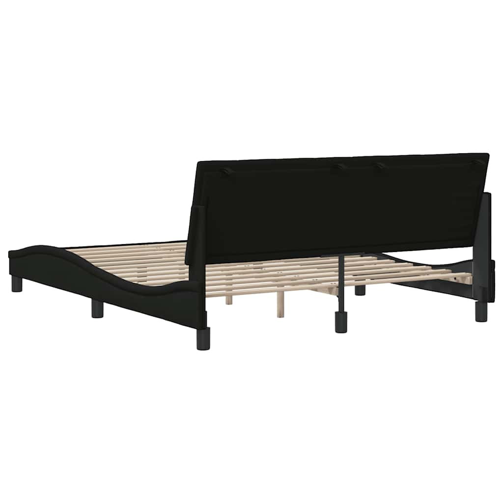 sengeramme uden madras Hanko 160x200 cm stof sort