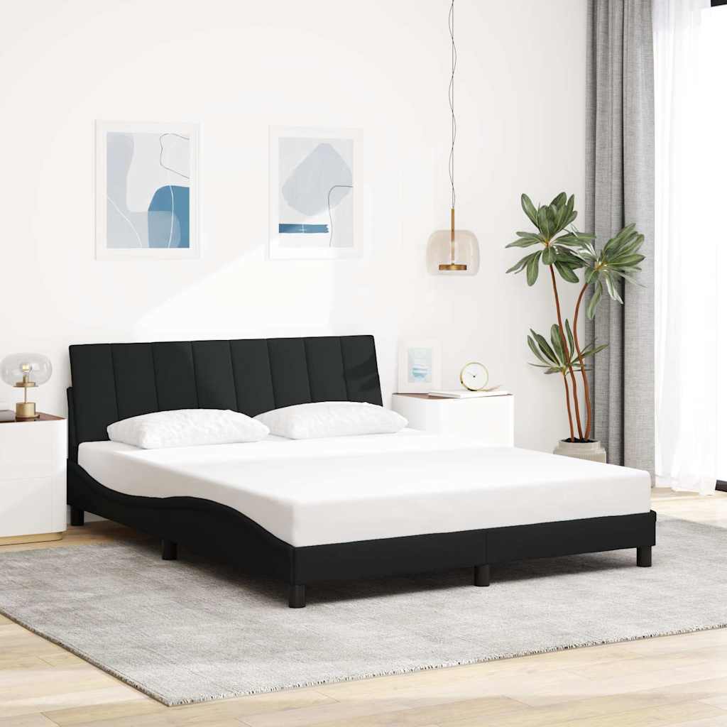sengeramme uden madras Hanko 160x200 cm stof sort