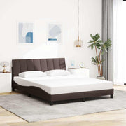 sengeramme uden madras Hanko 160x200 cm stof mørkebrun