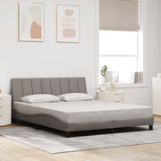 sengeramme uden madras Hanko 160x200 cm stof gråbrun