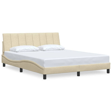 sengeramme uden madras Hanko 160x200 cm stof cremefarvet