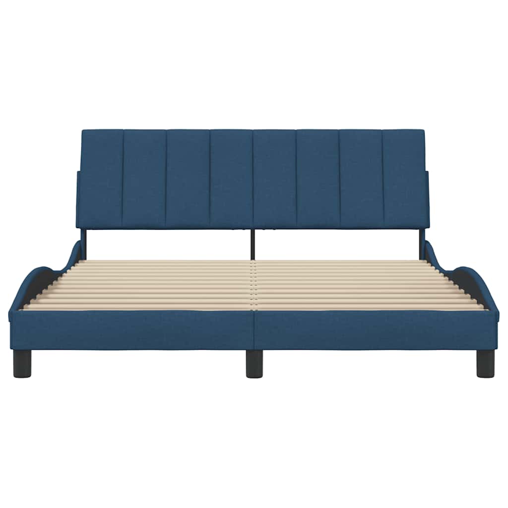 sengeramme uden madras Hanko 160x200 cm stof blå