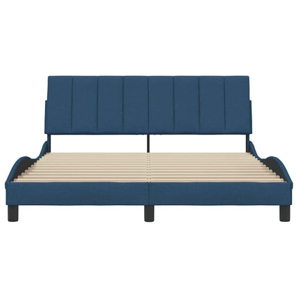 sengeramme uden madras Hanko 160x200 cm stof blå
