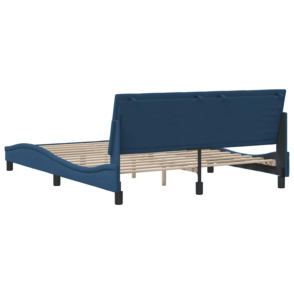 sengeramme uden madras Hanko 160x200 cm stof blå