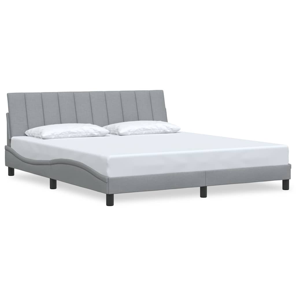 sengeramme uden madras Hanko 180x200 cm stof lysegrå