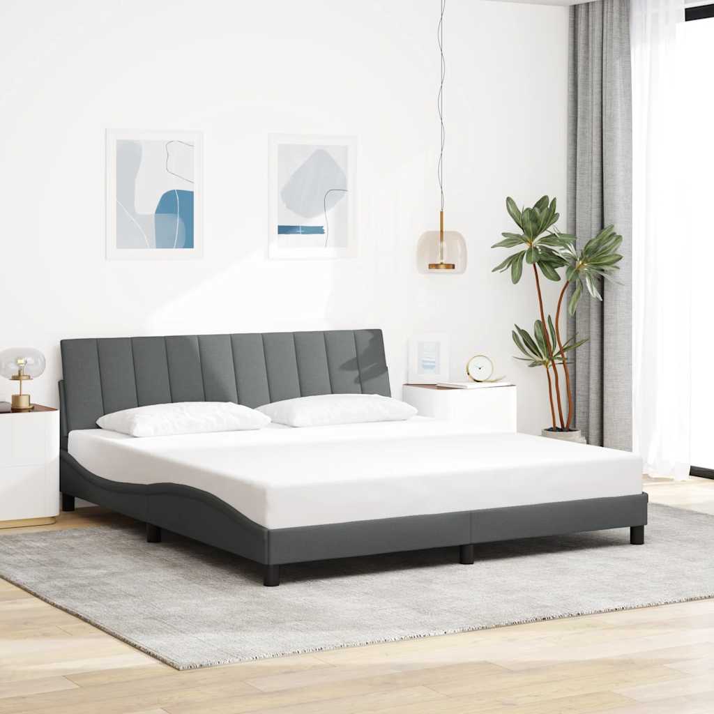 sengeramme uden madras Hanko 180x200 cm stof mørkegrå