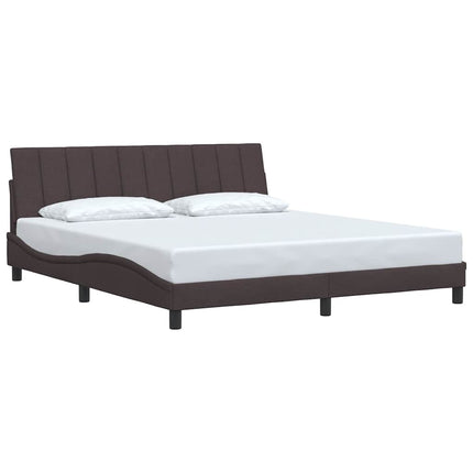 sengeramme uden madras Hanko 180x200 cm stof mørkebrun