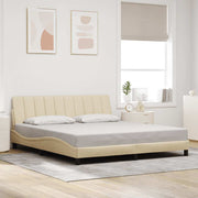 sengeramme uden madras Hanko 180x200 cm stof cremefarvet