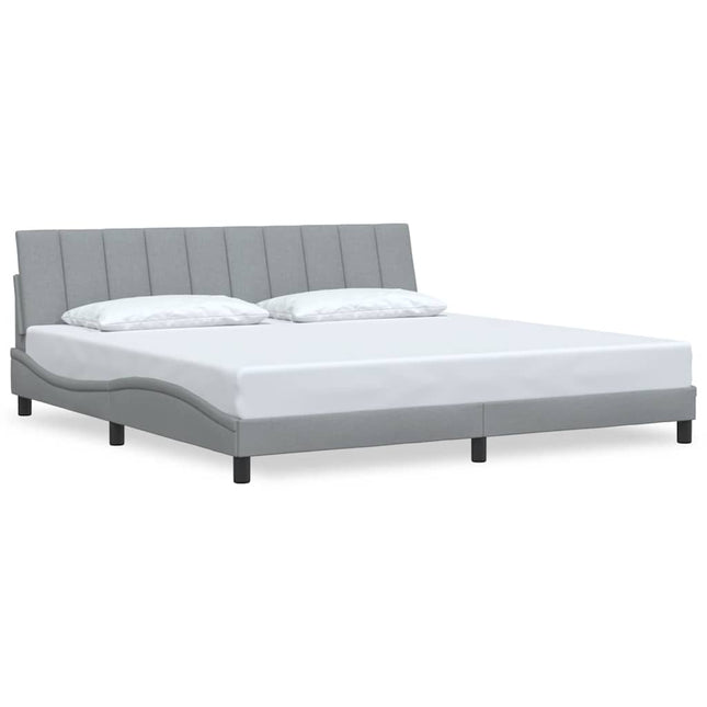sengeramme uden madras Hanko 200x200 cm stof lysegrå