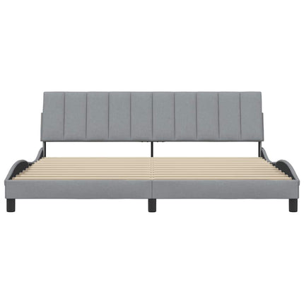 sengeramme uden madras Hanko 200x200 cm stof lysegrå