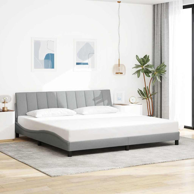 sengeramme uden madras Hanko 200x200 cm stof lysegrå