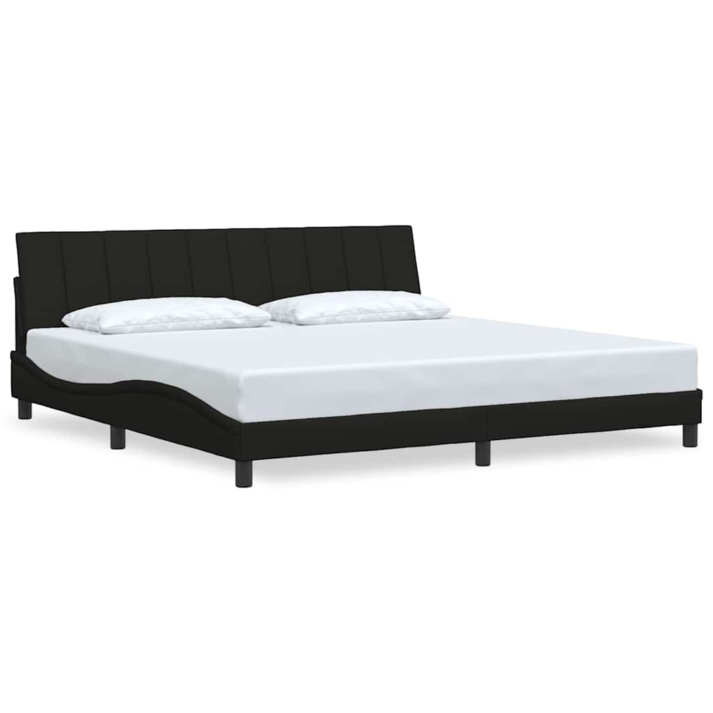 sengeramme uden madras Hanko 200x200 cm stof sort