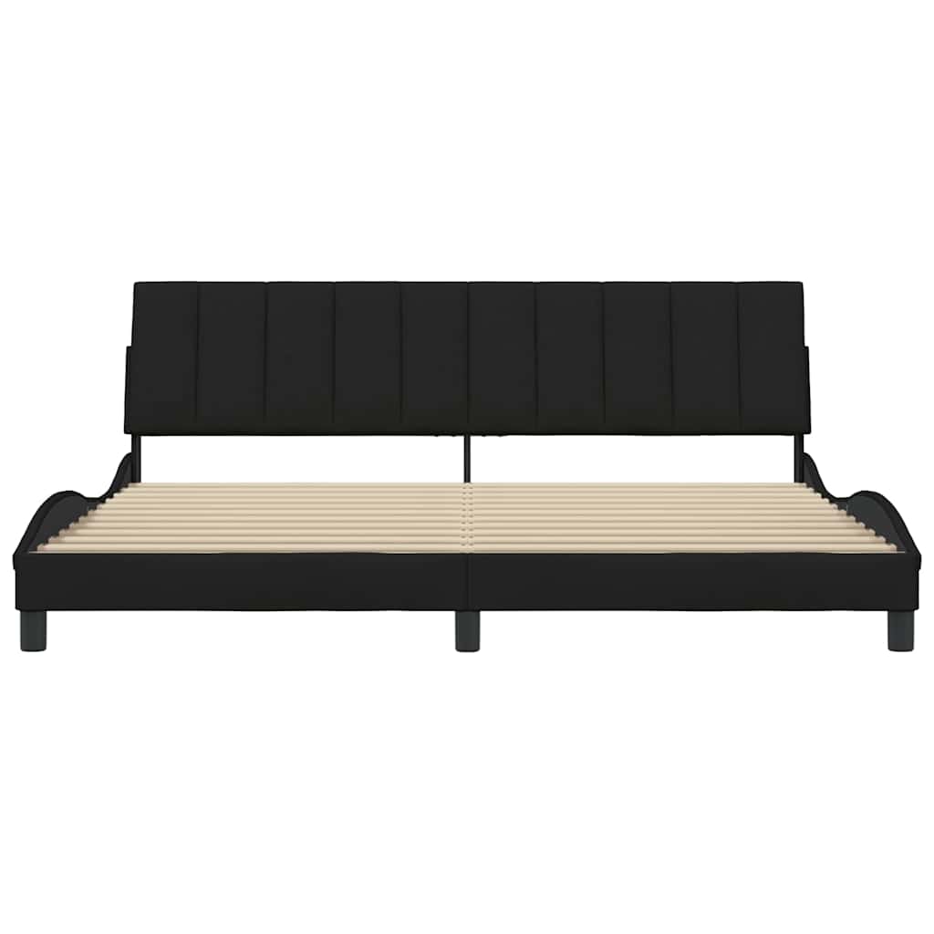 sengeramme uden madras Hanko 200x200 cm stof sort