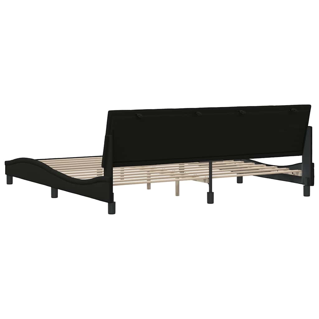 sengeramme uden madras Hanko 200x200 cm stof sort