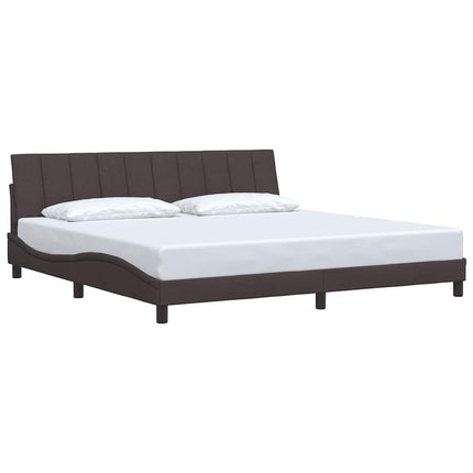 sengeramme uden madras Hanko 200x200 cm stof mørkebrun