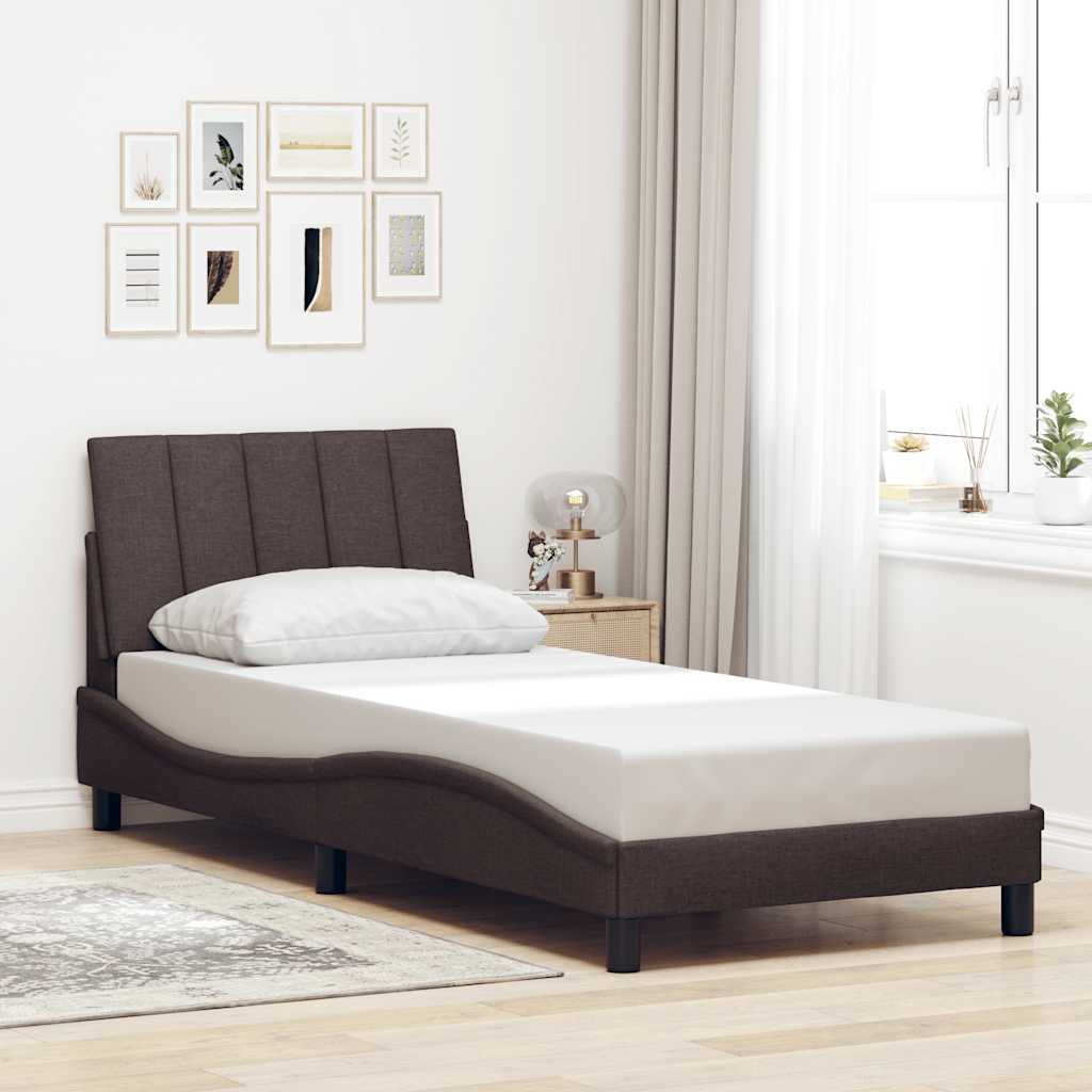 sengeramme uden madras Hanko Mørkebrun 80x200 cm Stof