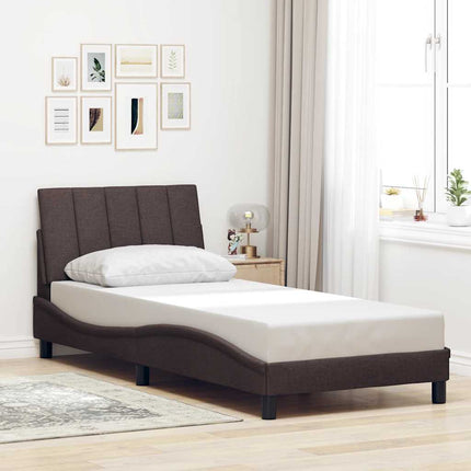 sengeramme uden madras Hanko Mørkebrun 90x190 cm Stof