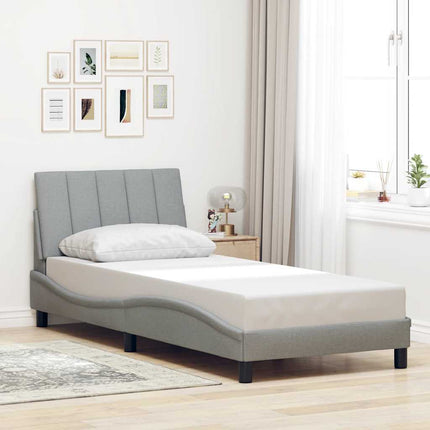 sengeramme uden madras Hanko Lysegrå 90x200 cm Stof