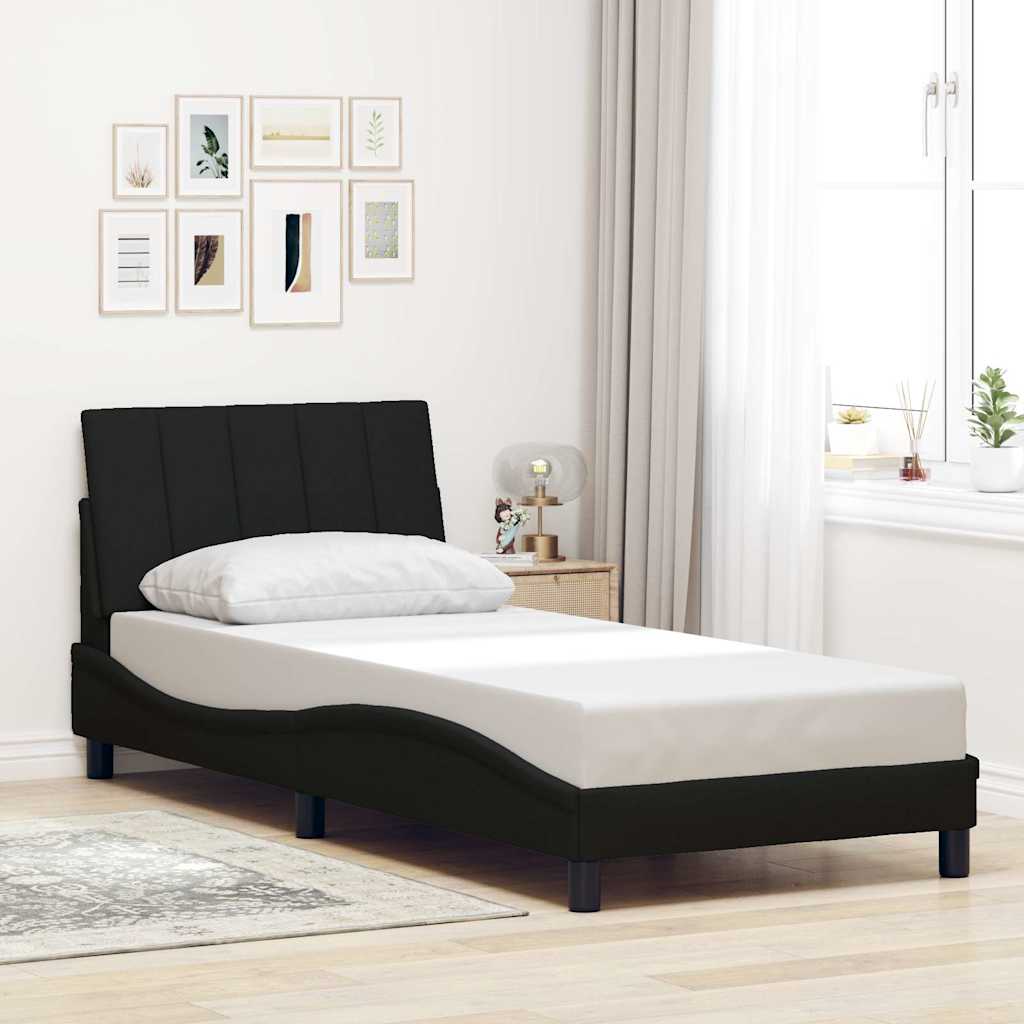 sengeramme uden madras Hanko 90x200 cm stof sort
