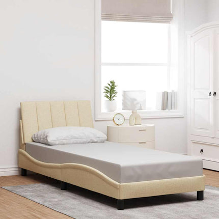 sengeramme uden madras Hanko 90x200 cm stof cremefarvet