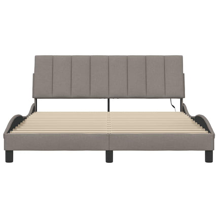 sengeramme uden madras Hanko 160x200 cm stof gråbrun