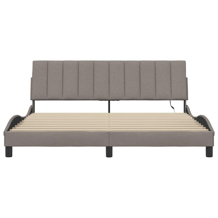sengeramme uden madras Hanko 180x200 cm stof gråbrun