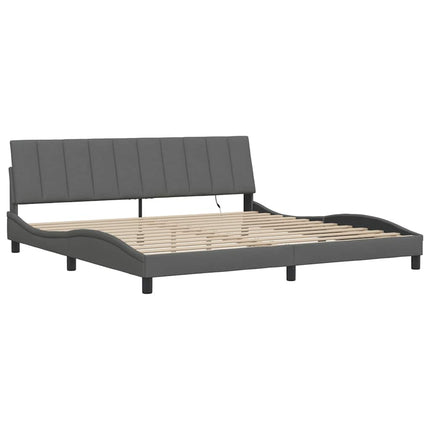 sengeramme uden madras Hanko 200x200 cm stof mørkegrå