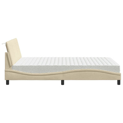 seng med madras Hanko 120x200 cm stof cremefarvet