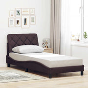 Sengeramme uden madras Mørkebrun 80x200 cm Stof