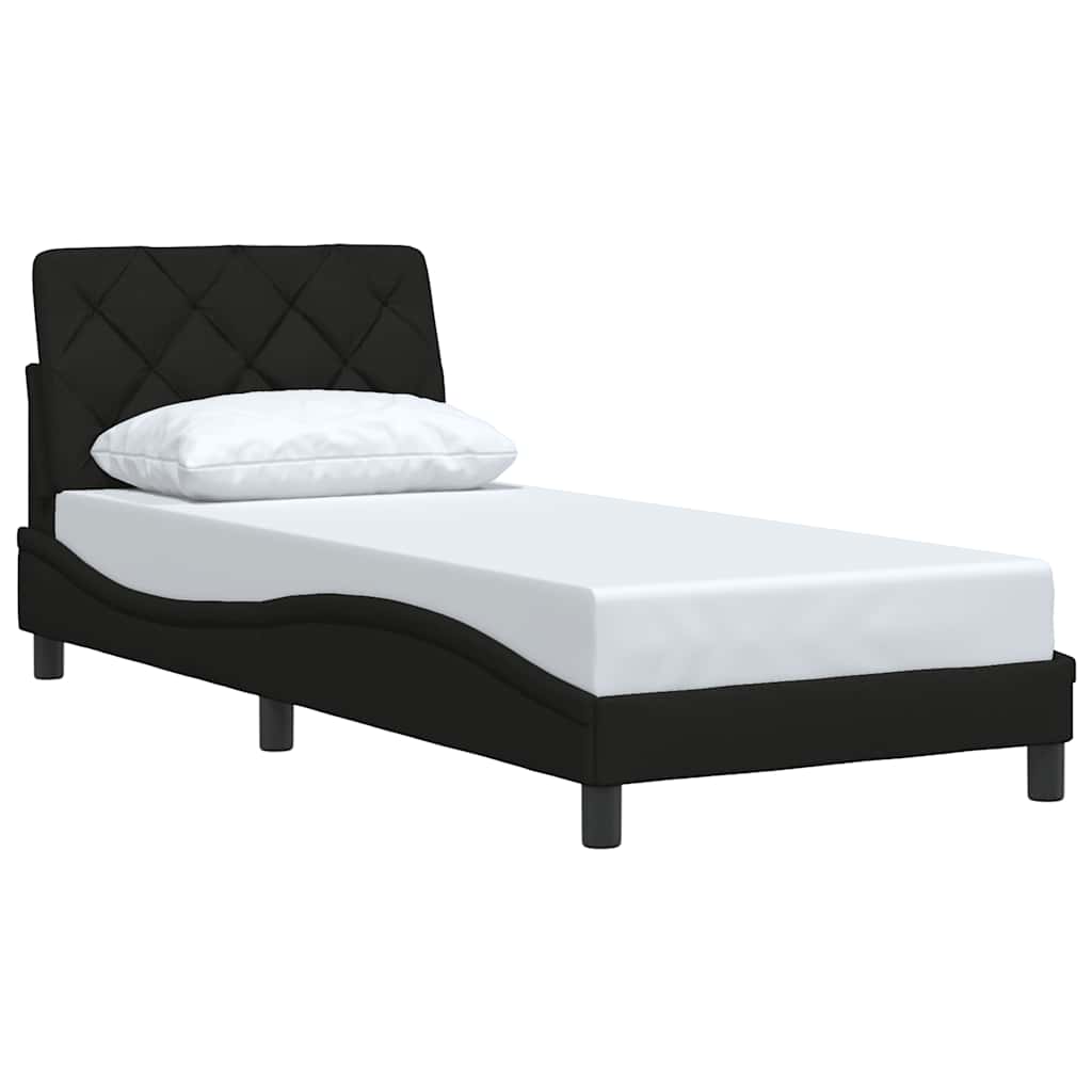 sengeramme uden madras 90x190 cm stof sort
