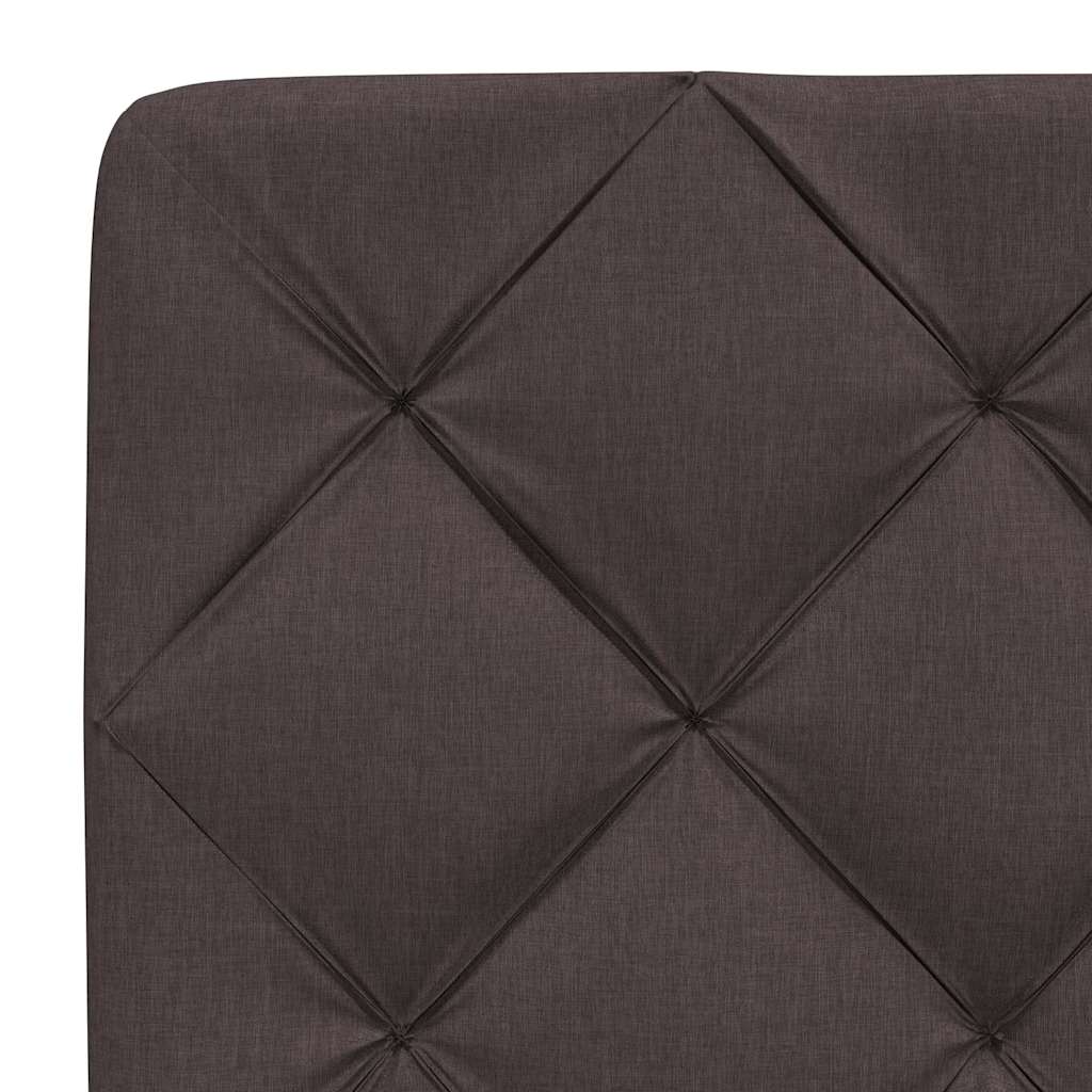Sengeramme uden madras Mørkebrun 90x190 cm Stof