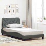 Sengeramme uden madras Mørkegrå 100x200 cm Stof