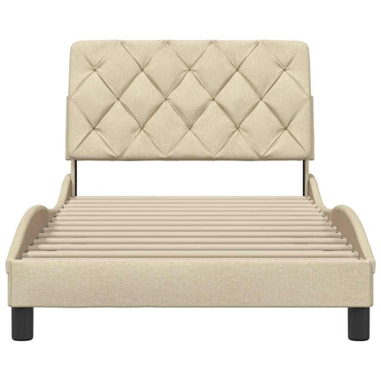 Sengeramme uden madras Creme 100x200 cm Stof