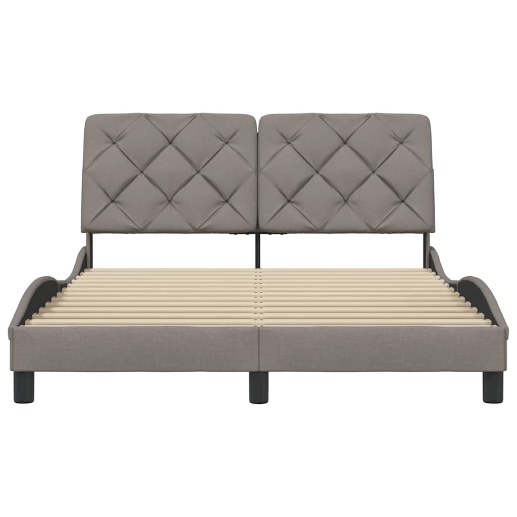 Sengeramme uden madras Taupe 120x200 cm Stof