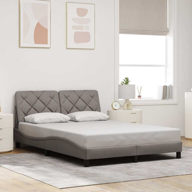 Sengeramme uden madras Taupe 120x200 cm Stof