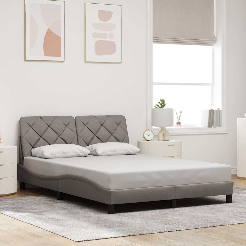 Sengeramme uden madras Taupe 120x200 cm Stof
