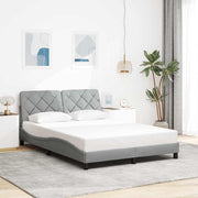 sengeramme uden madras 140x190 cm stof lysegrå