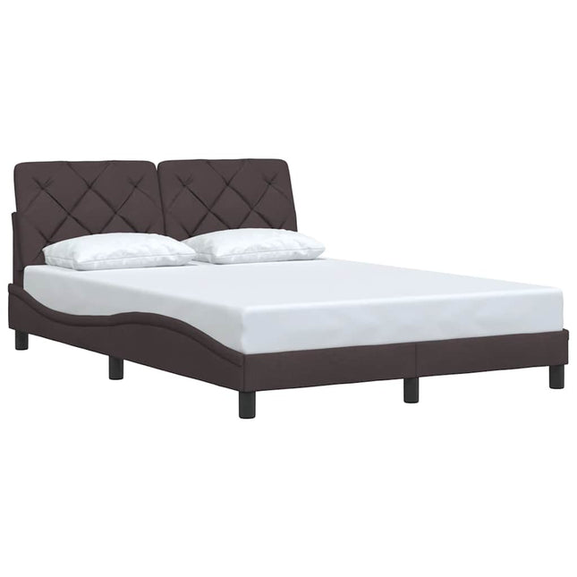 sengeramme uden madras 140x190 cm stof mørkebrun