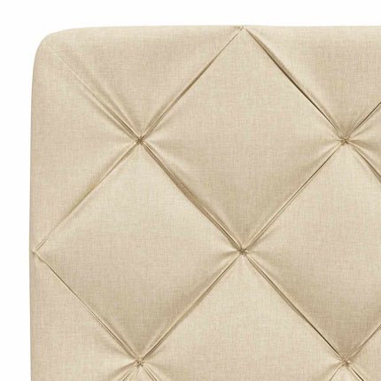 sengeramme uden madras 140x190 cm stof cremefarvet