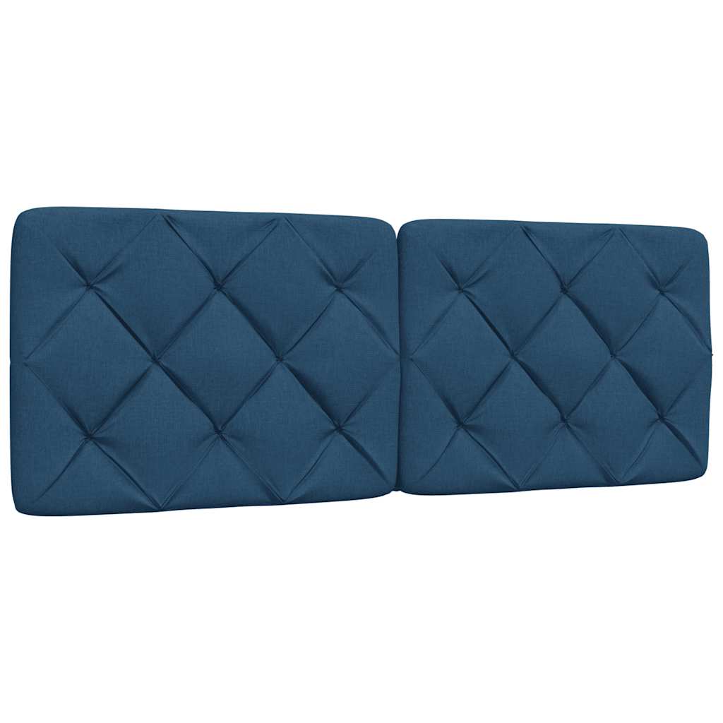 sengeramme uden madras 140x190 cm stof blå
