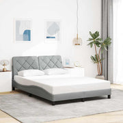 sengeramme uden madras 140x200 cm stof lysegrå