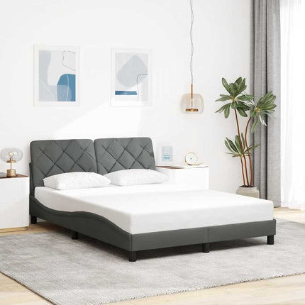 sengeramme uden madras 140x200 cm stof mørkegrå