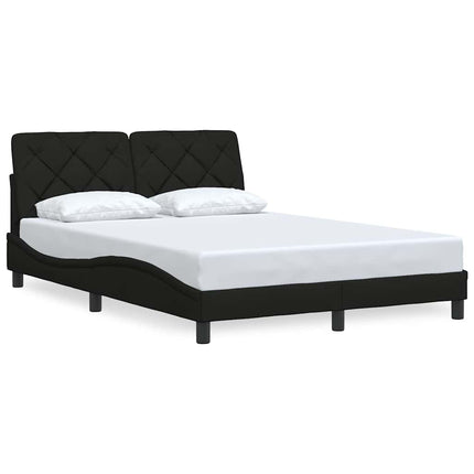 sengeramme uden madras 140x200 cm stof sort