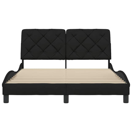 sengeramme uden madras 140x200 cm stof sort