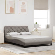 sengeramme uden madras 140x200 cm stof gråbrun