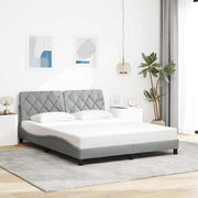 sengeramme uden madras 160x200 cm stof lysegrå