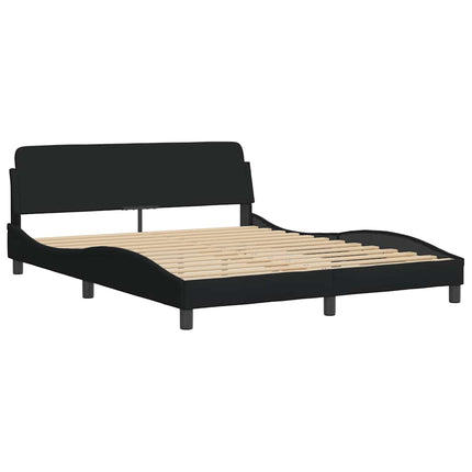 sengeramme uden madras 160x200 cm stof sort