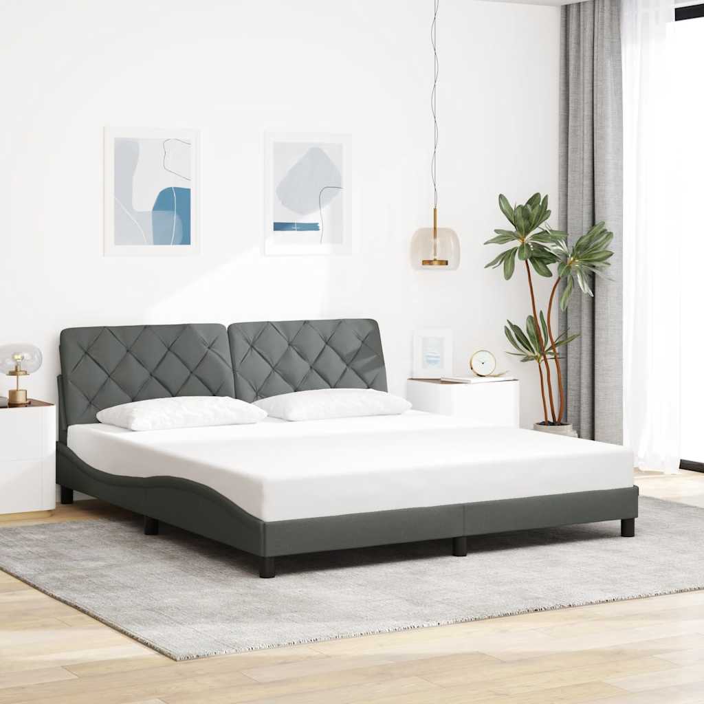 sengeramme uden madras 180x200 cm stof mørkegrå