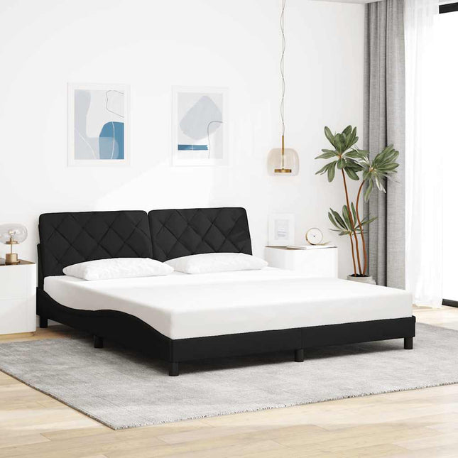 sengeramme uden madras 180x200 cm stof sort